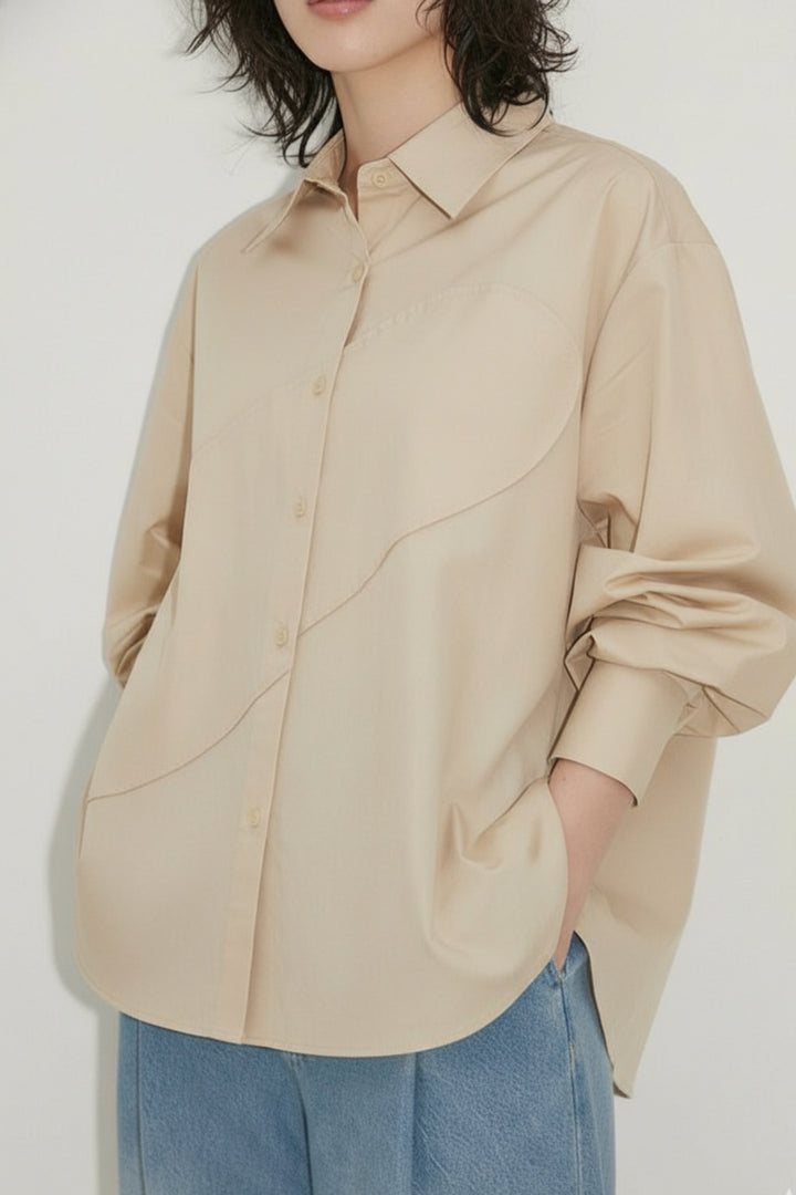 Mellow Cream Oversized Shirt