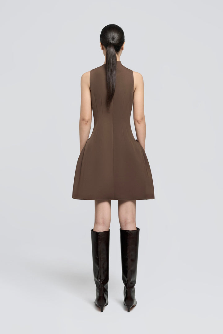 Diana Brown Draped Dress