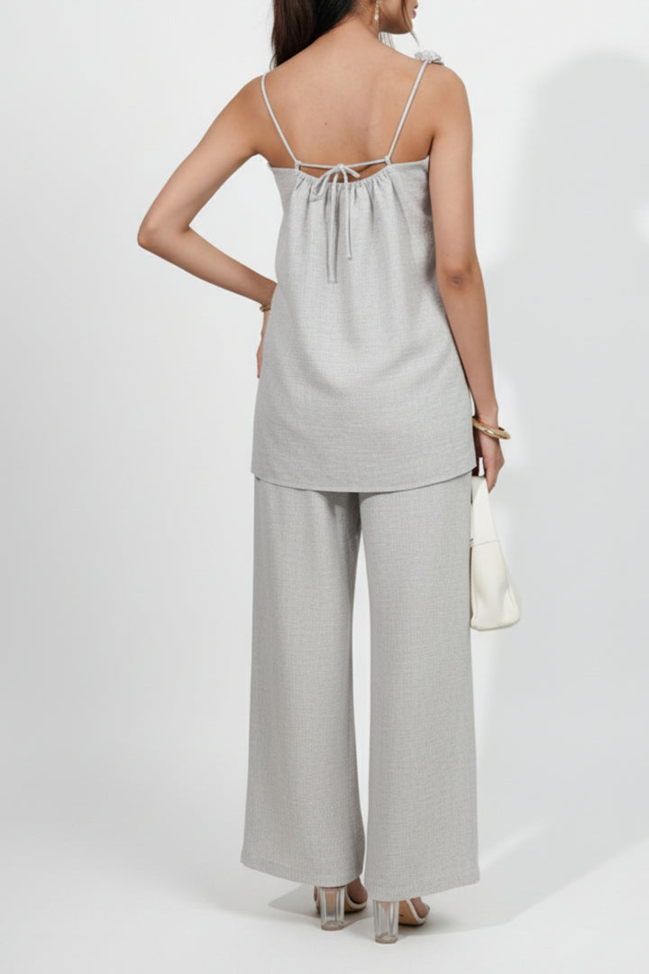 Florance Grey Linen Co-ord Set