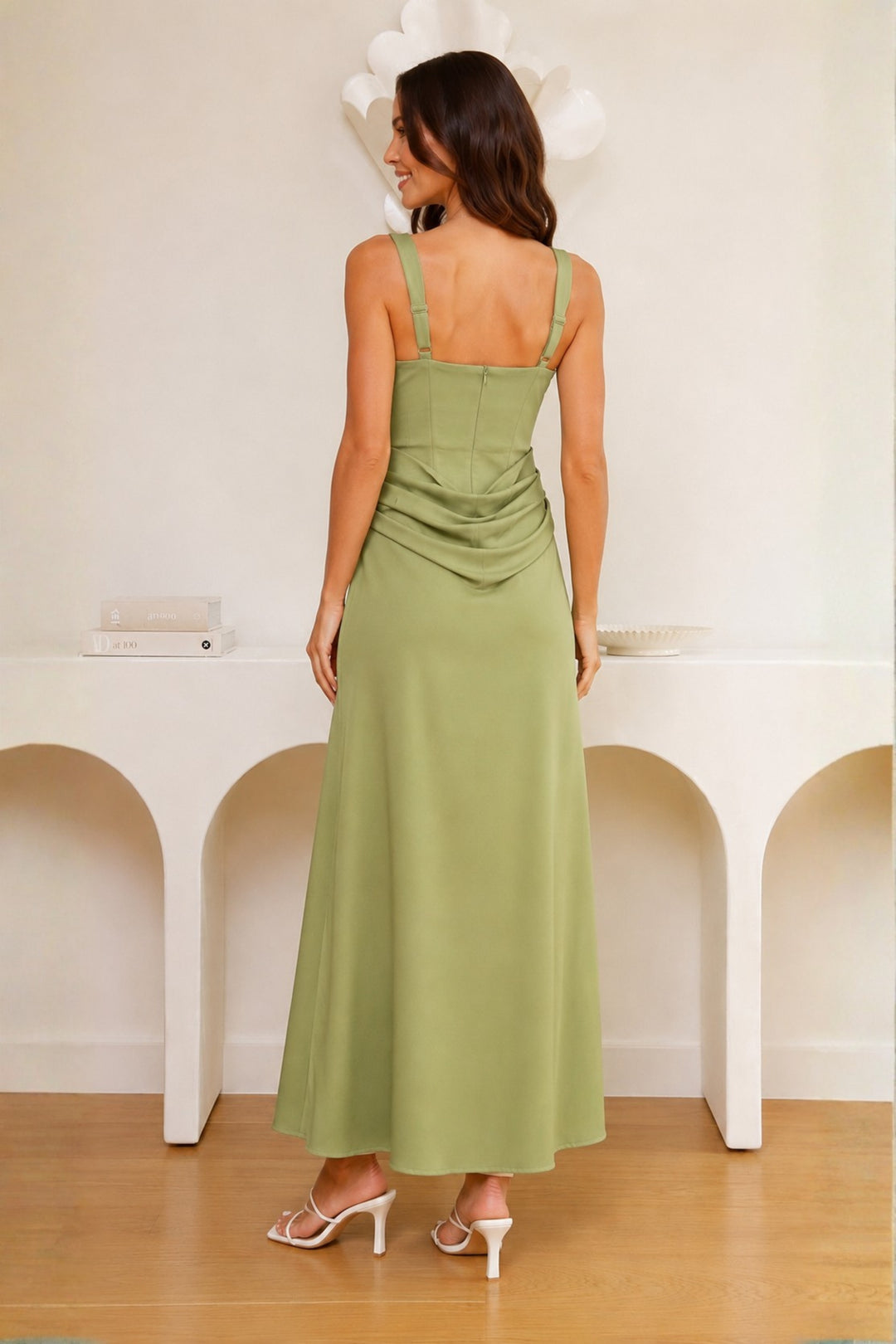 Jade Green Drape Dress
