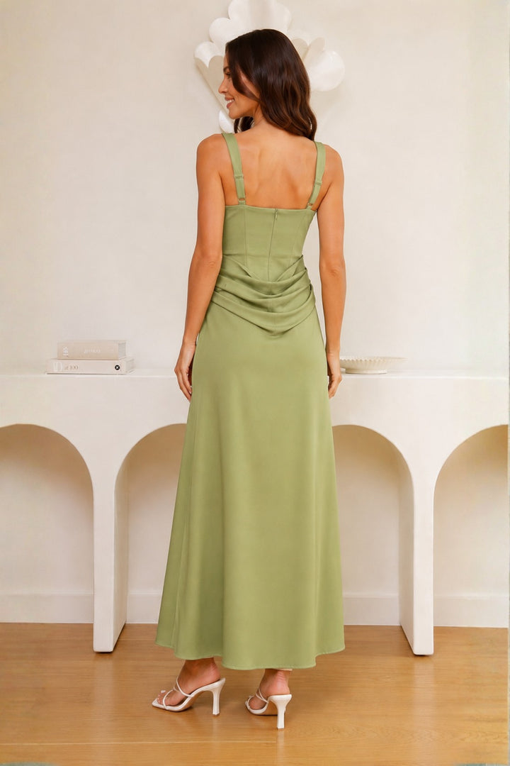 Jade Green Drape Dress