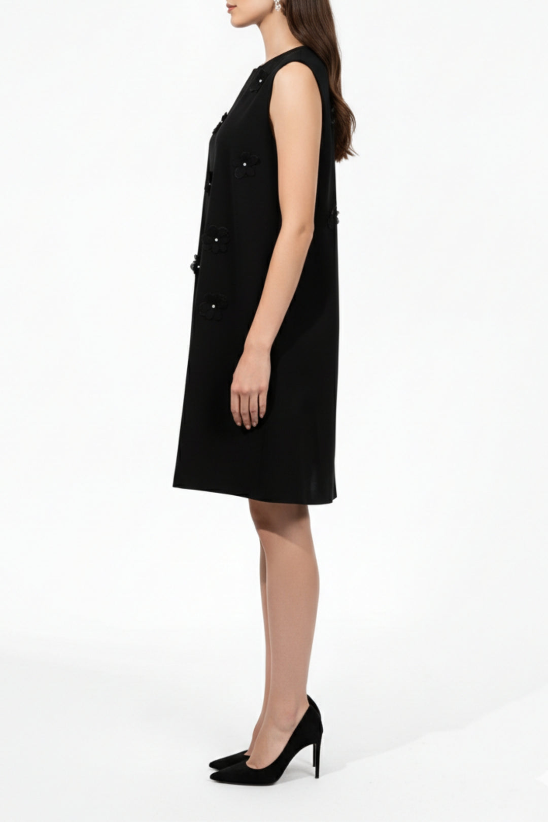 Adelaide Black Floral Dress