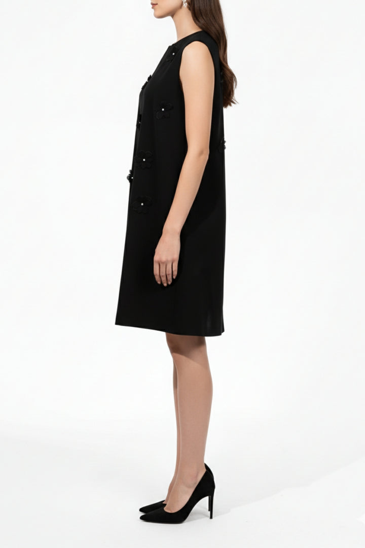 Adelaide Black Floral Dress