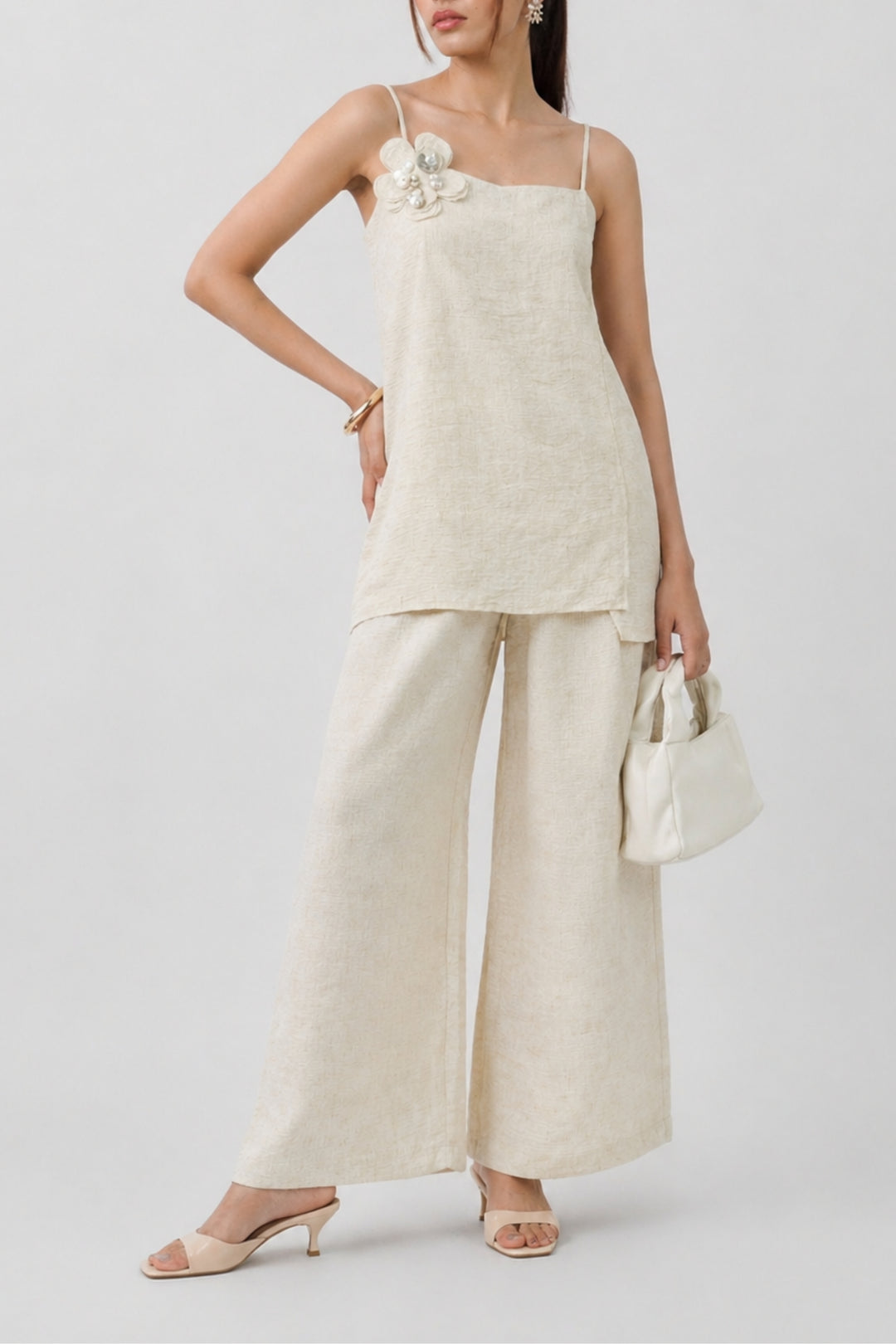Florence Ivory Linen Co-ord Set