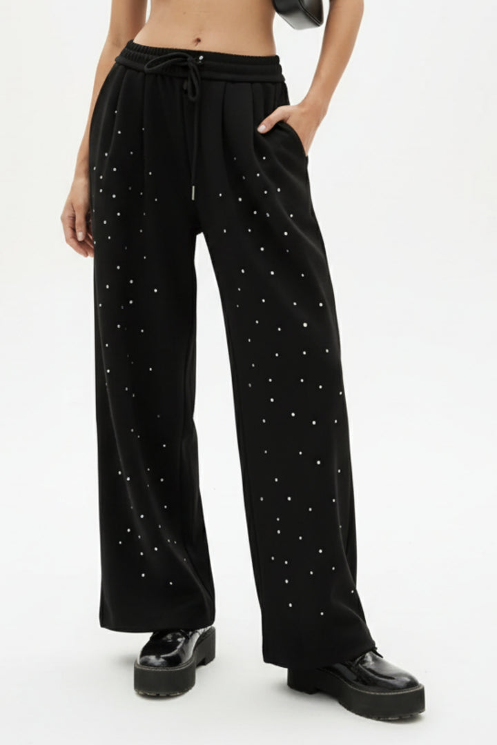 Dazzling Stone Embellished Trousers
