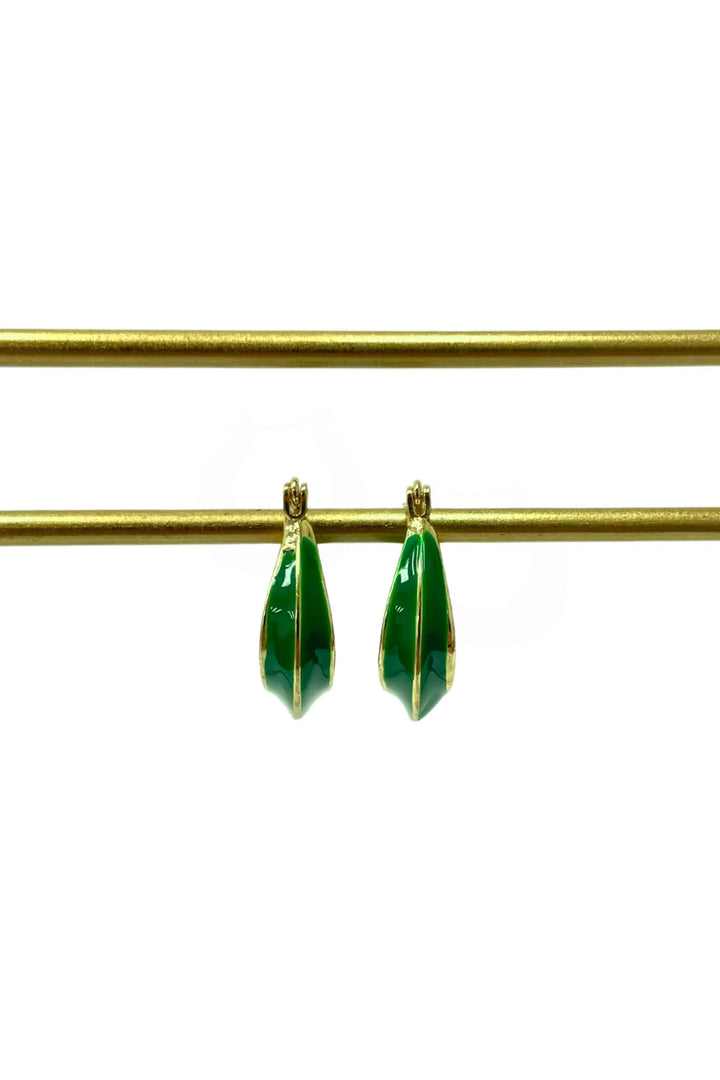 Evergreen Elegance Hoop Earrings