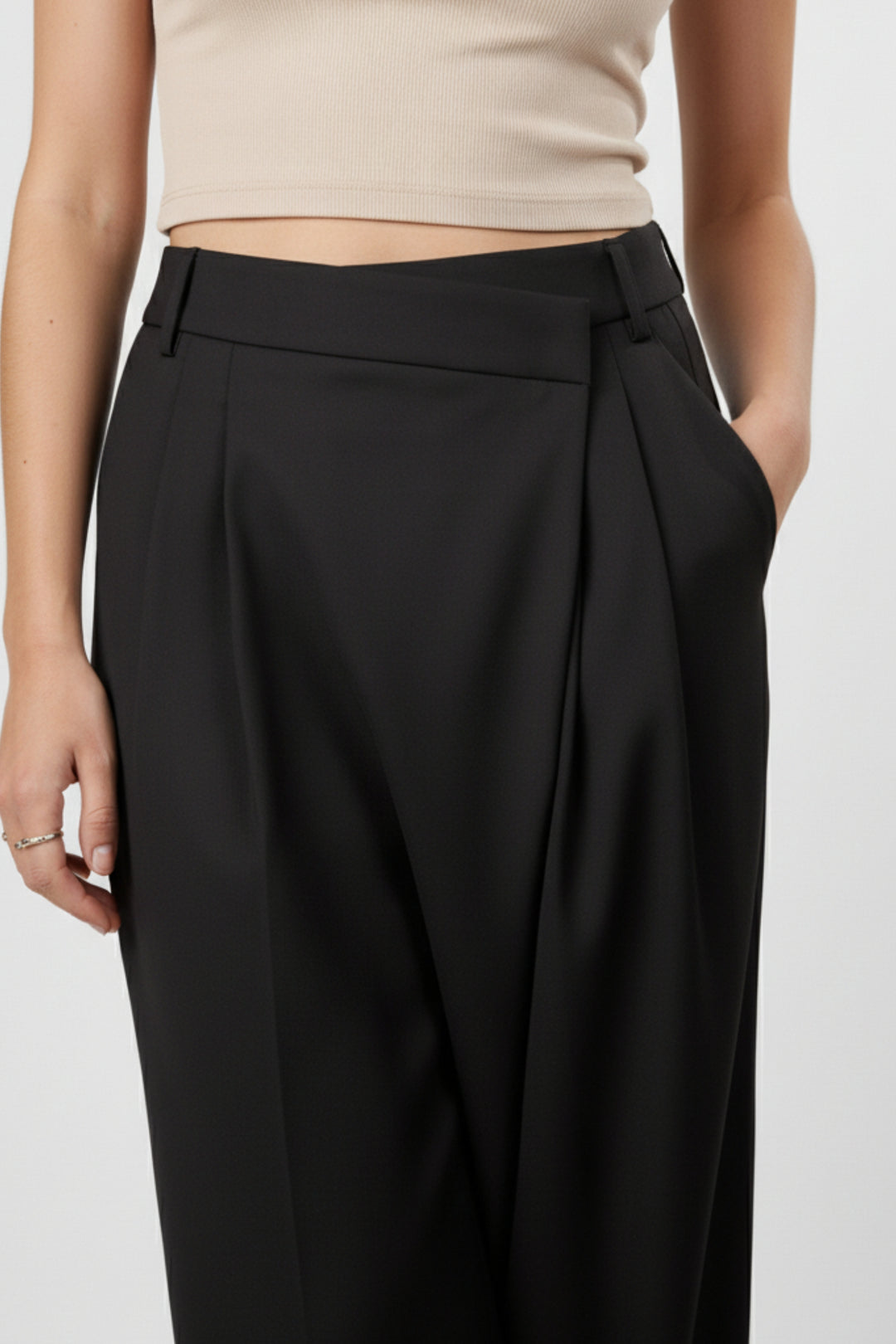 Galactic Black Asymmetrical Pants
