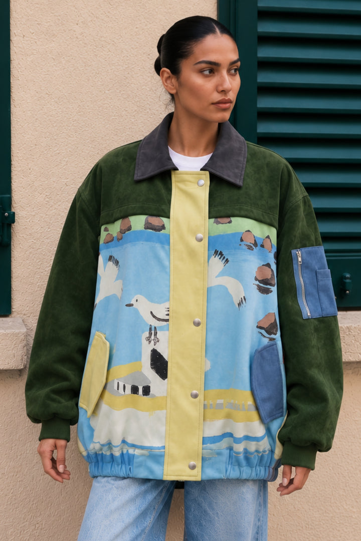 Seaside Harmony Printed Shacket
