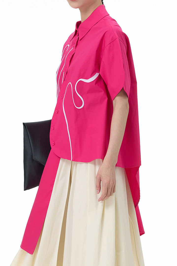 Felicity Pink Asymmetric Shirt
