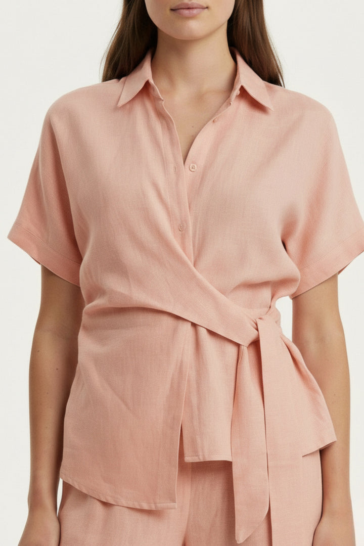 Soft Peach Knot Co-ord Set