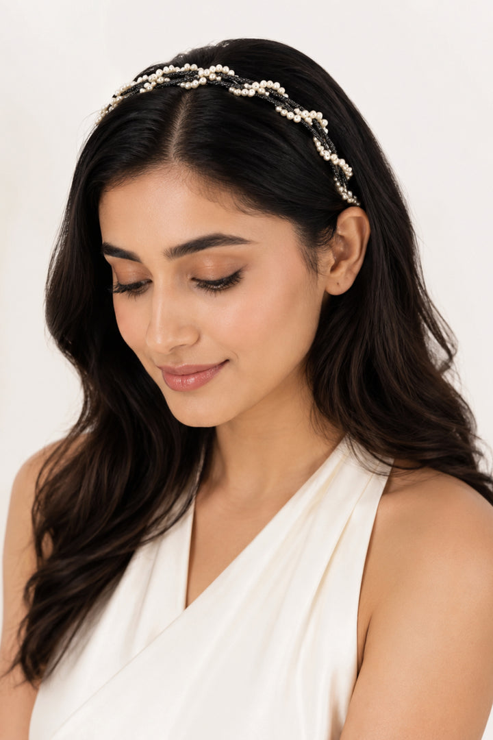 Celeste Pearl Twist Headband