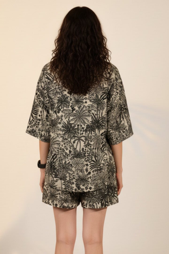 Tropical Blossom Linen Coord Set