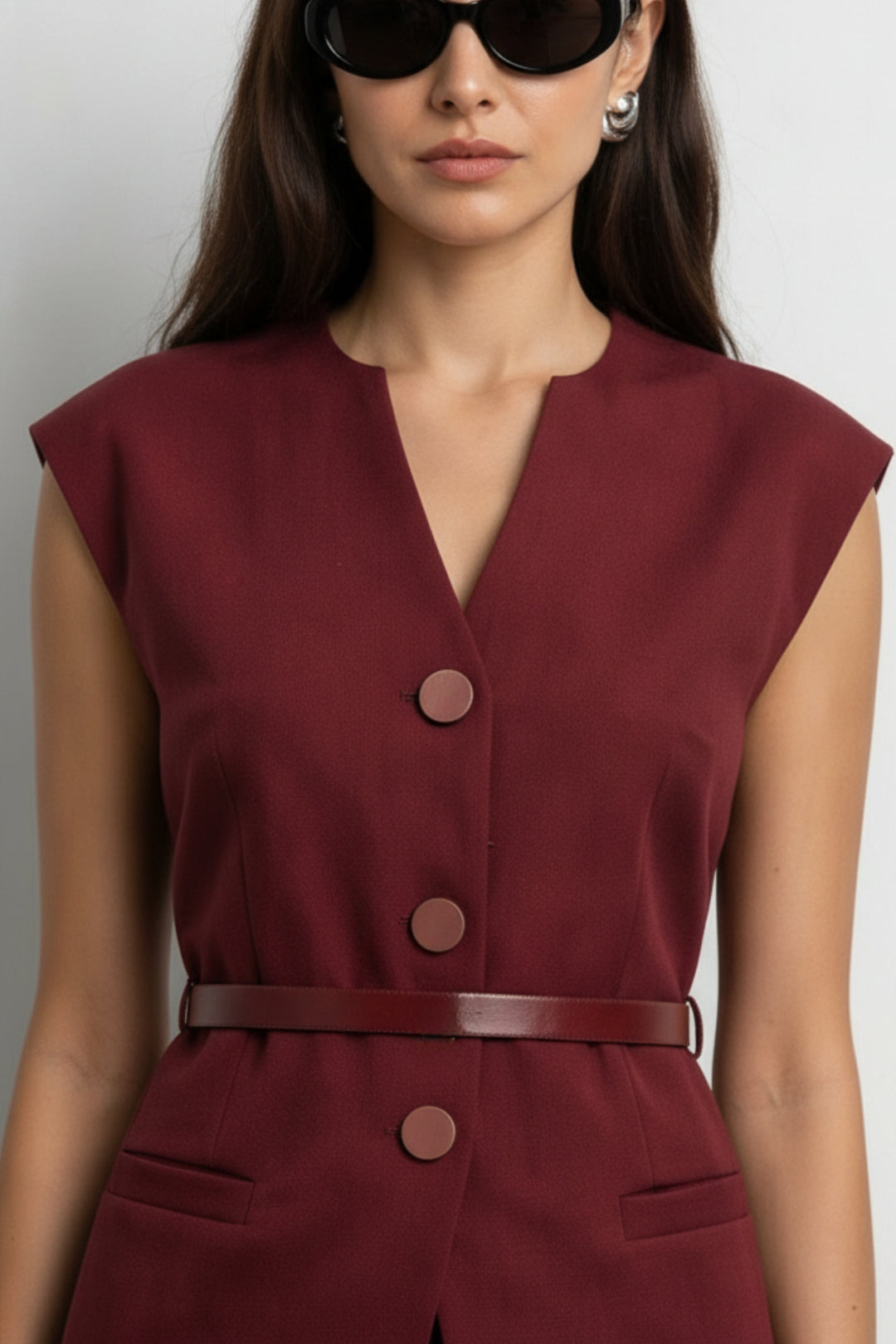 Burgundy Bliss Waistcoat Skirt Co-ord Set