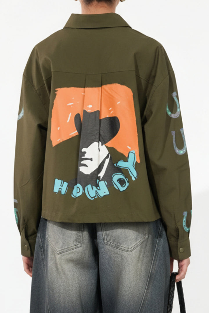 Martini Olive Printed Shirt