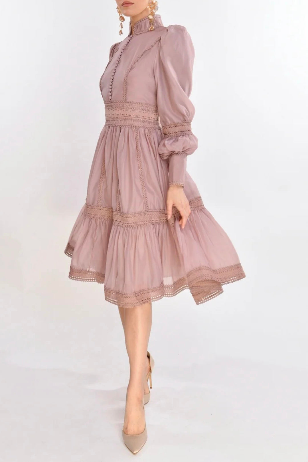 Vintage Rose Cutwork Dress