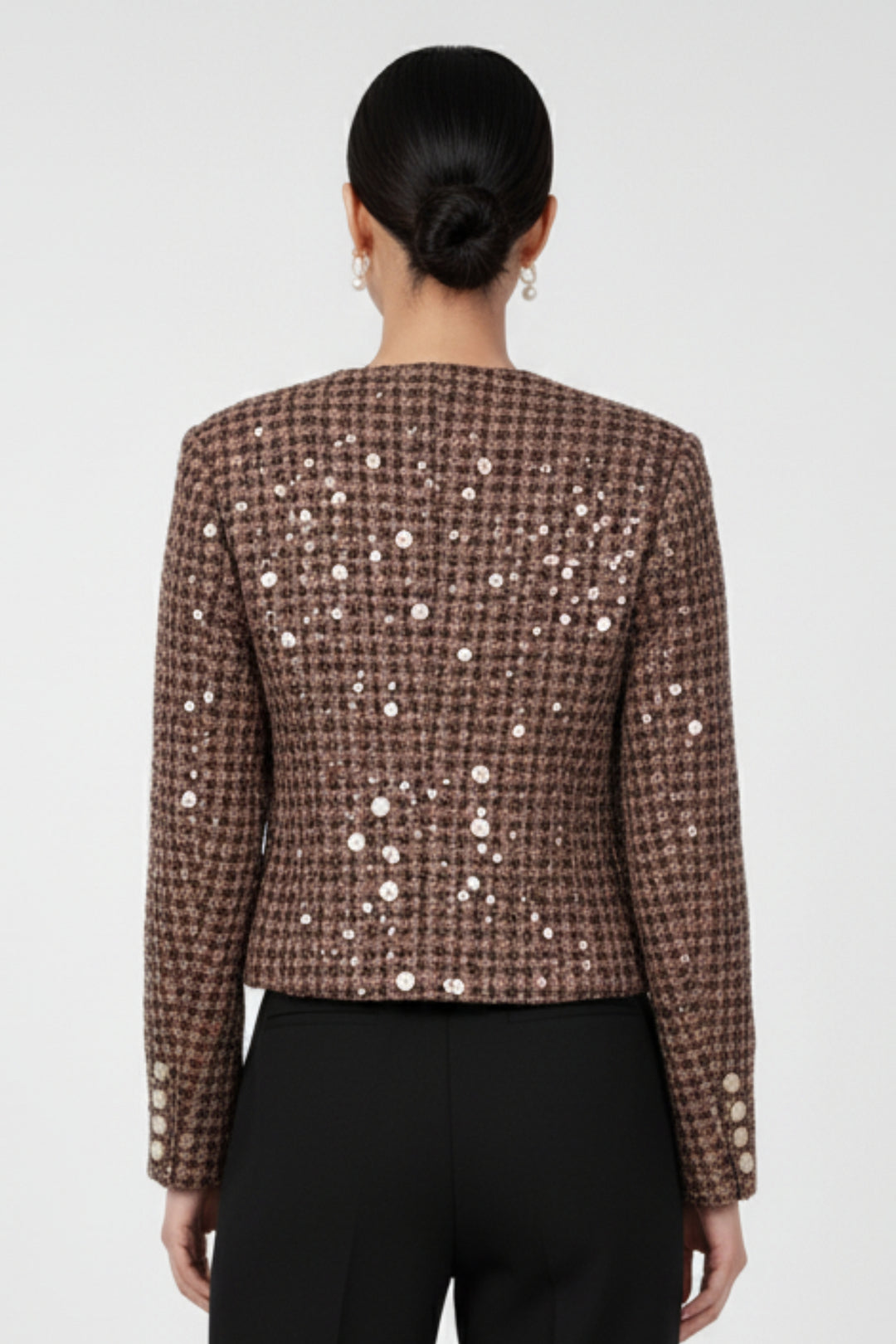 Sienna Brown Sequin Blazer