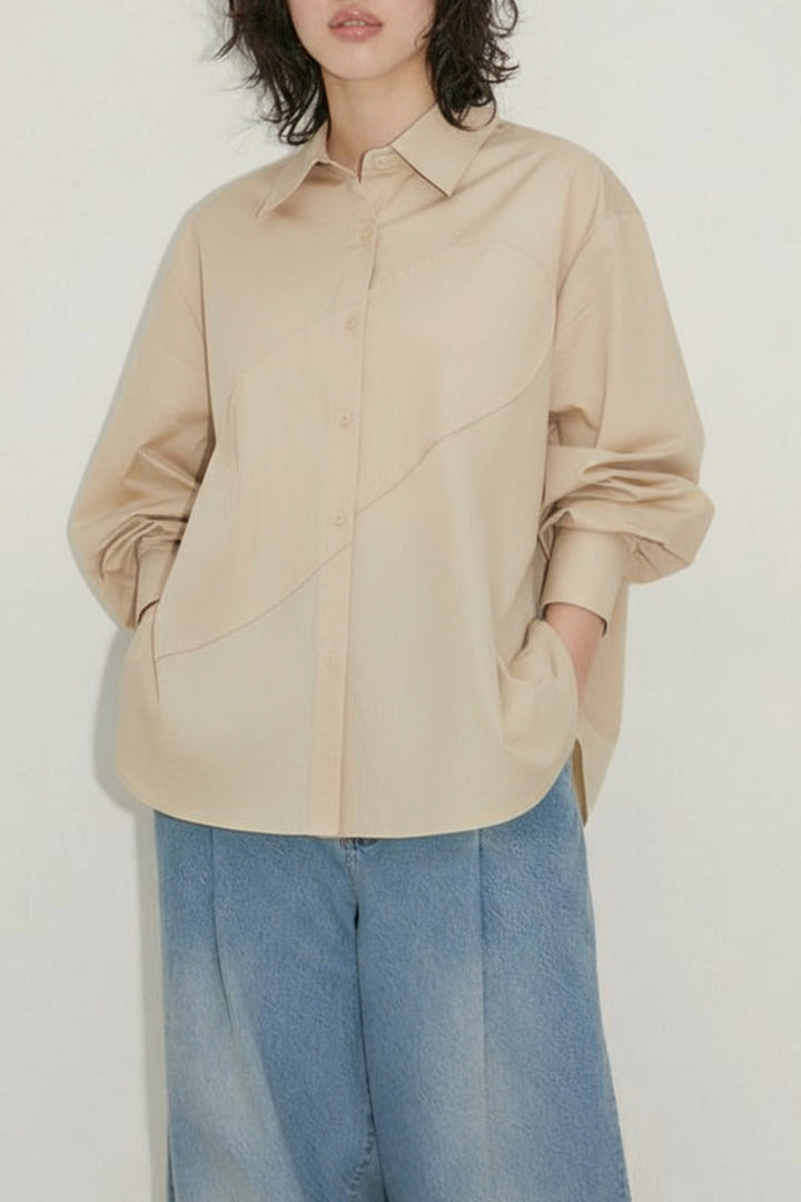 Mellow Cream Oversized Shirt