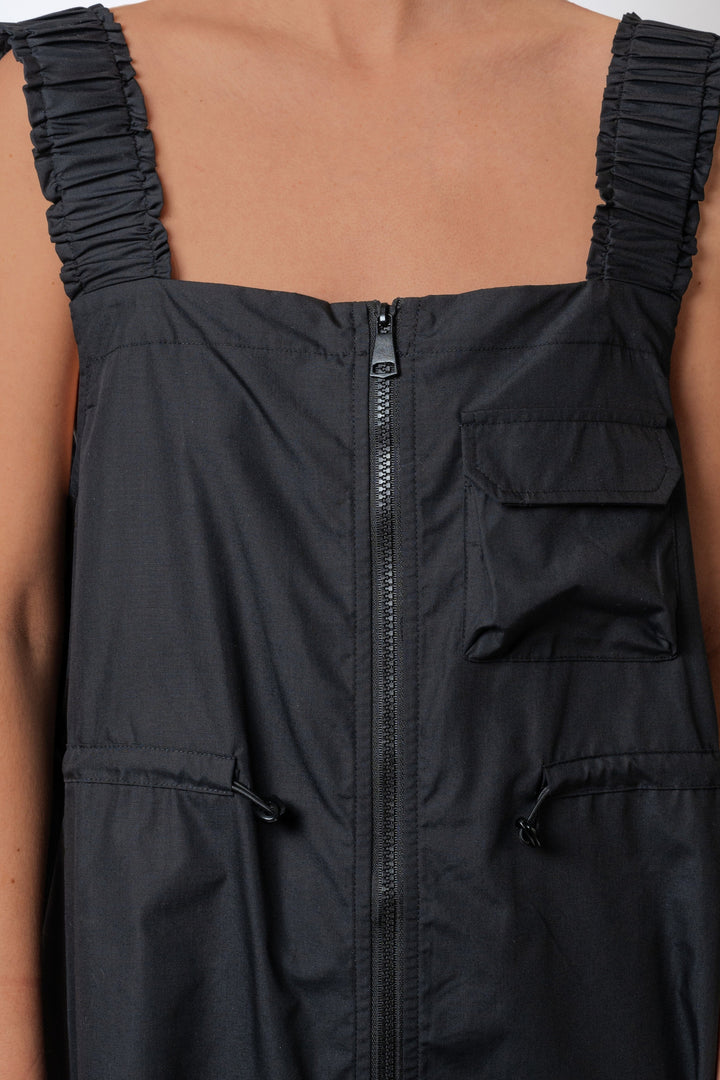Sunset Black Zippered Dress