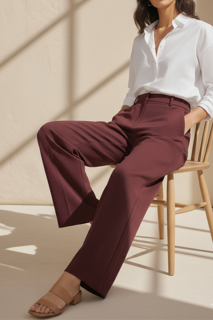 Berry Straight-Fit Trouser