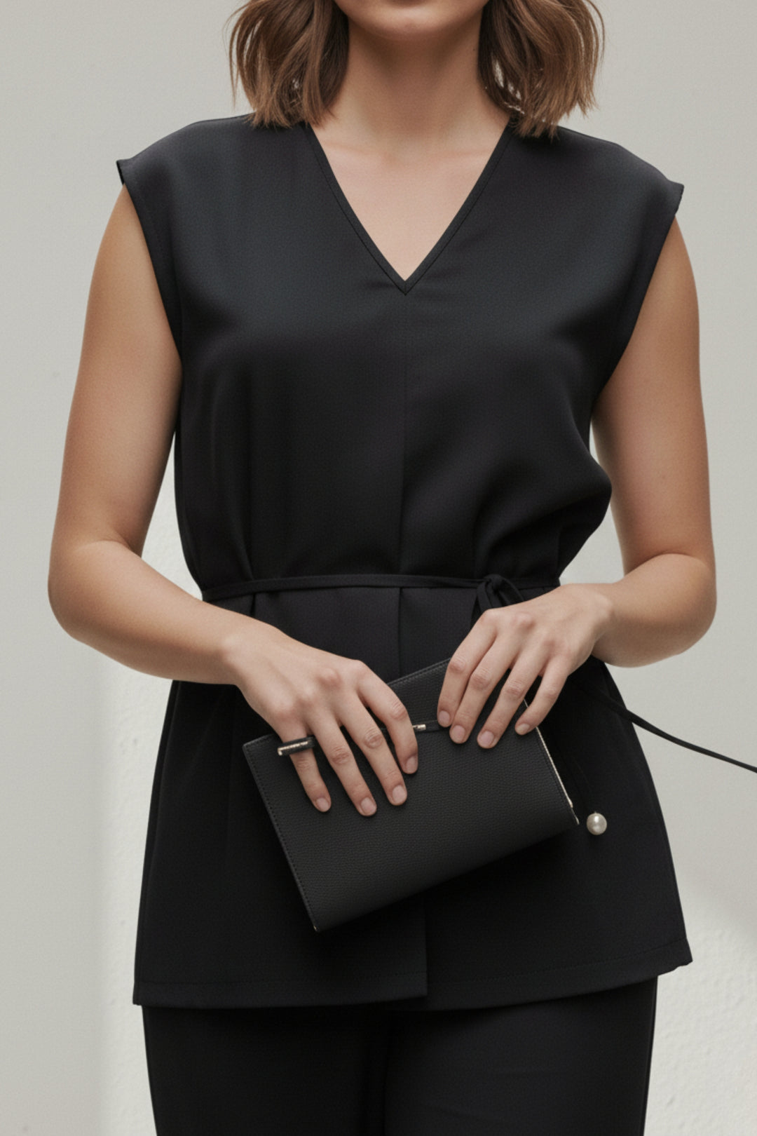 Black Tailored Top & Pant Co-Ord Set