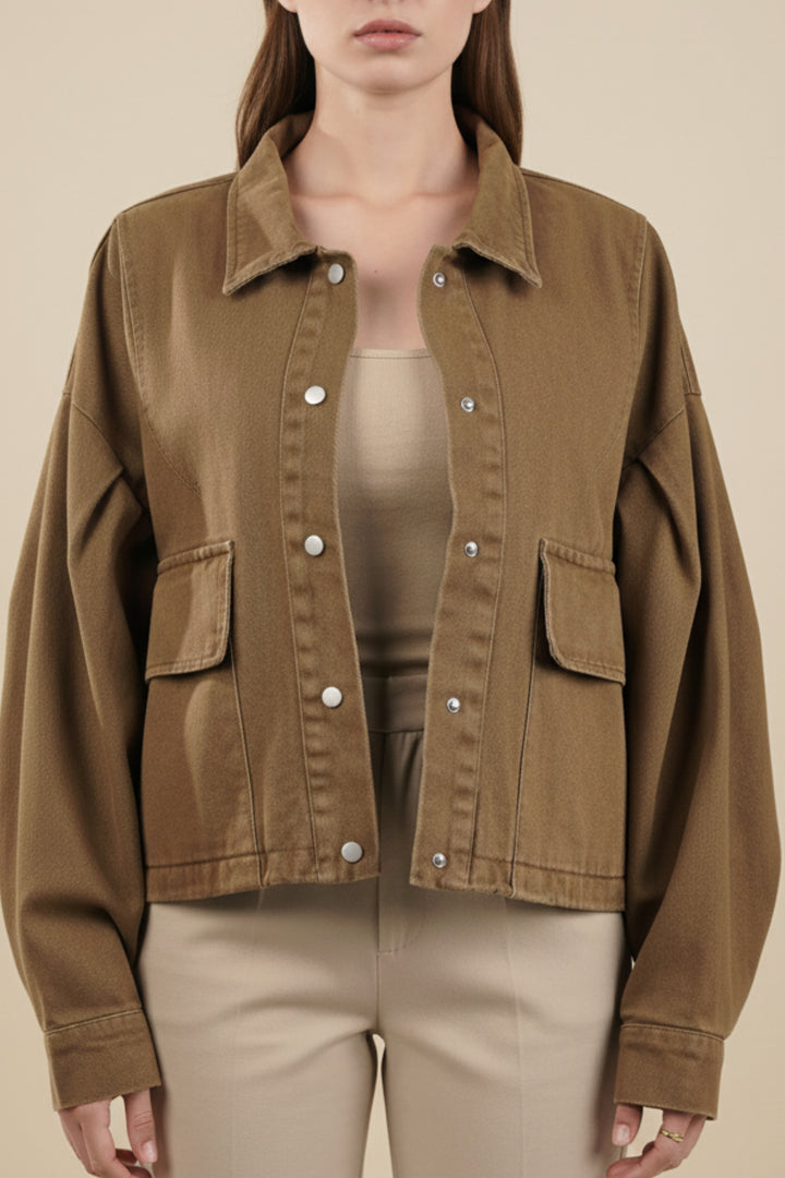 Downtown Oversized Crop Jacket