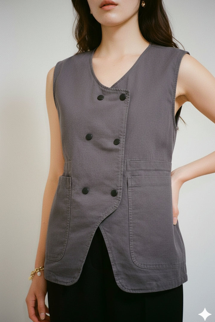 Military Double-Breasted Vest