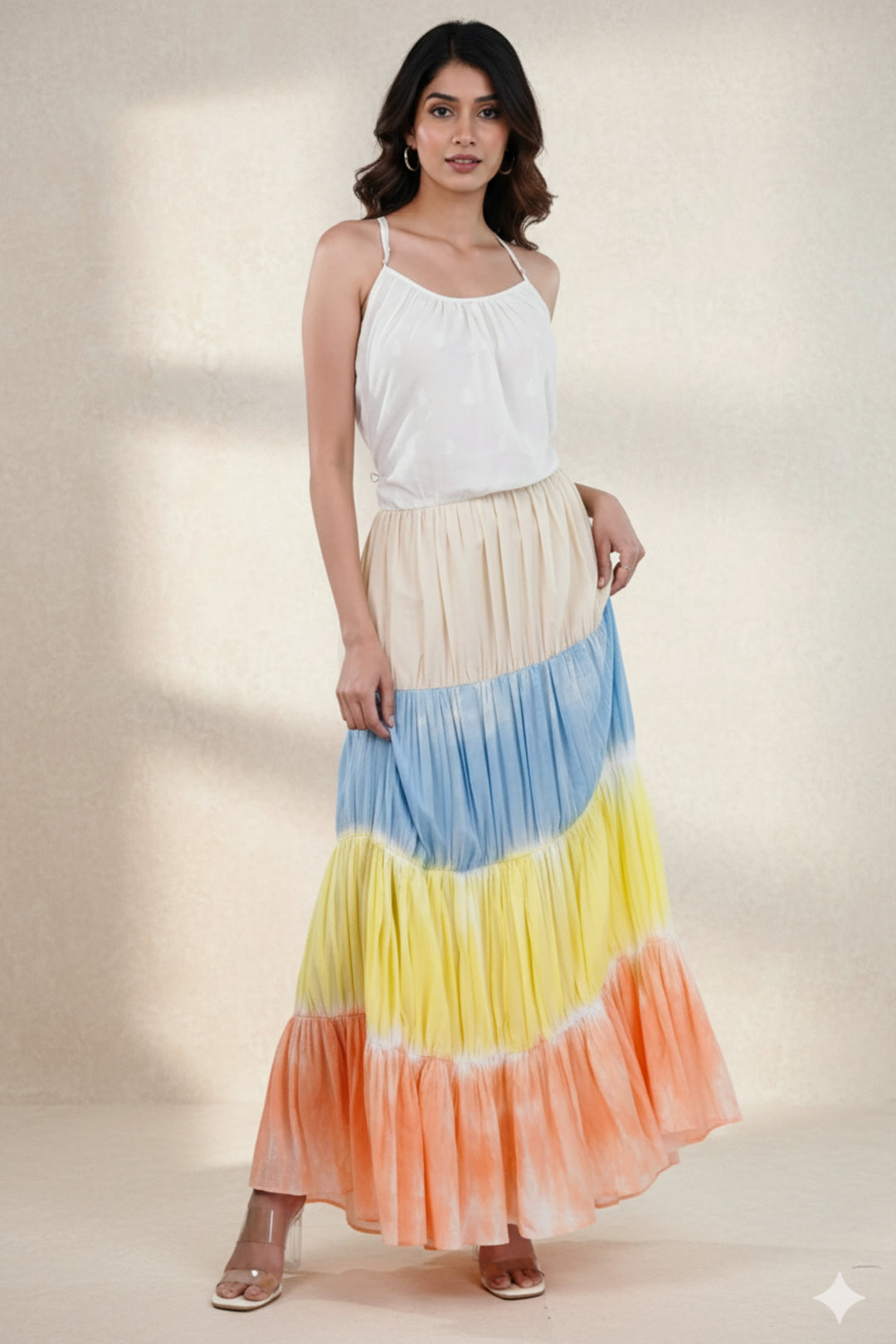 Tiered Cotton Maxi Dress