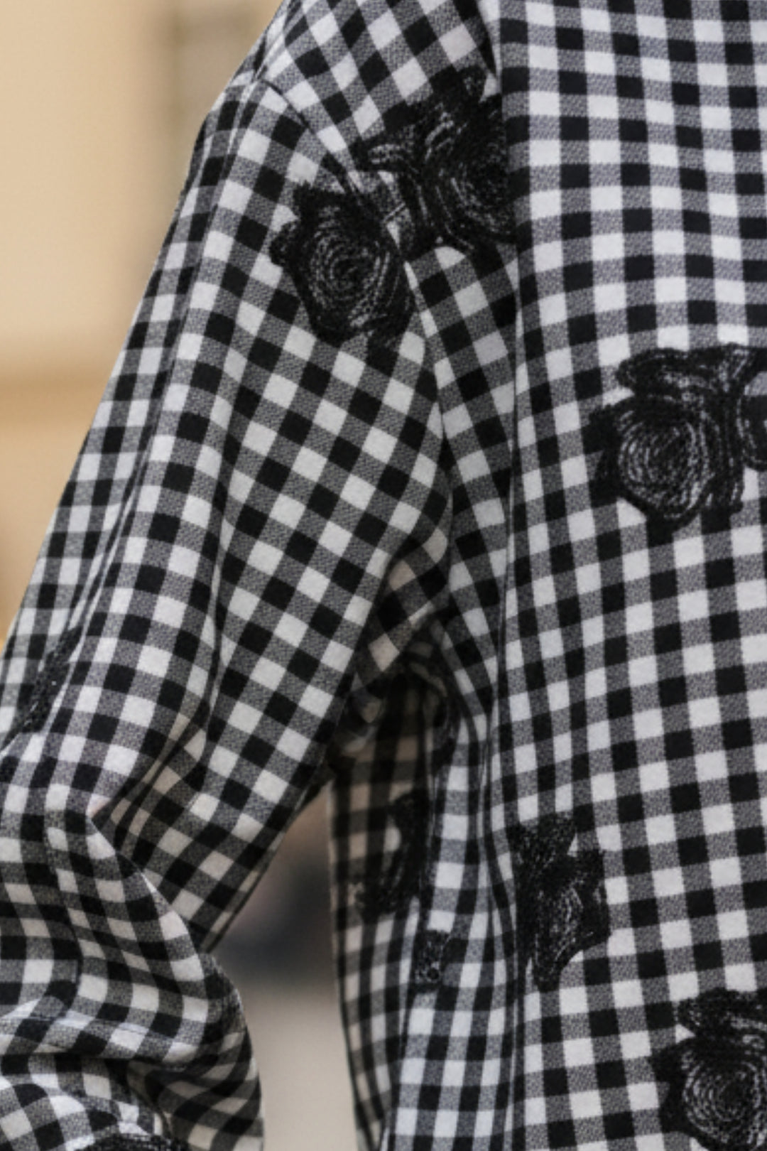 Black Rose Gingham Shirt