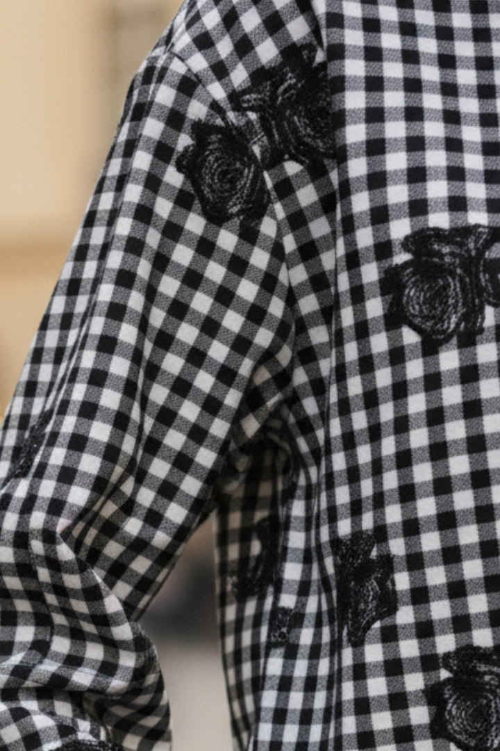 Black Rose Gingham Shirt