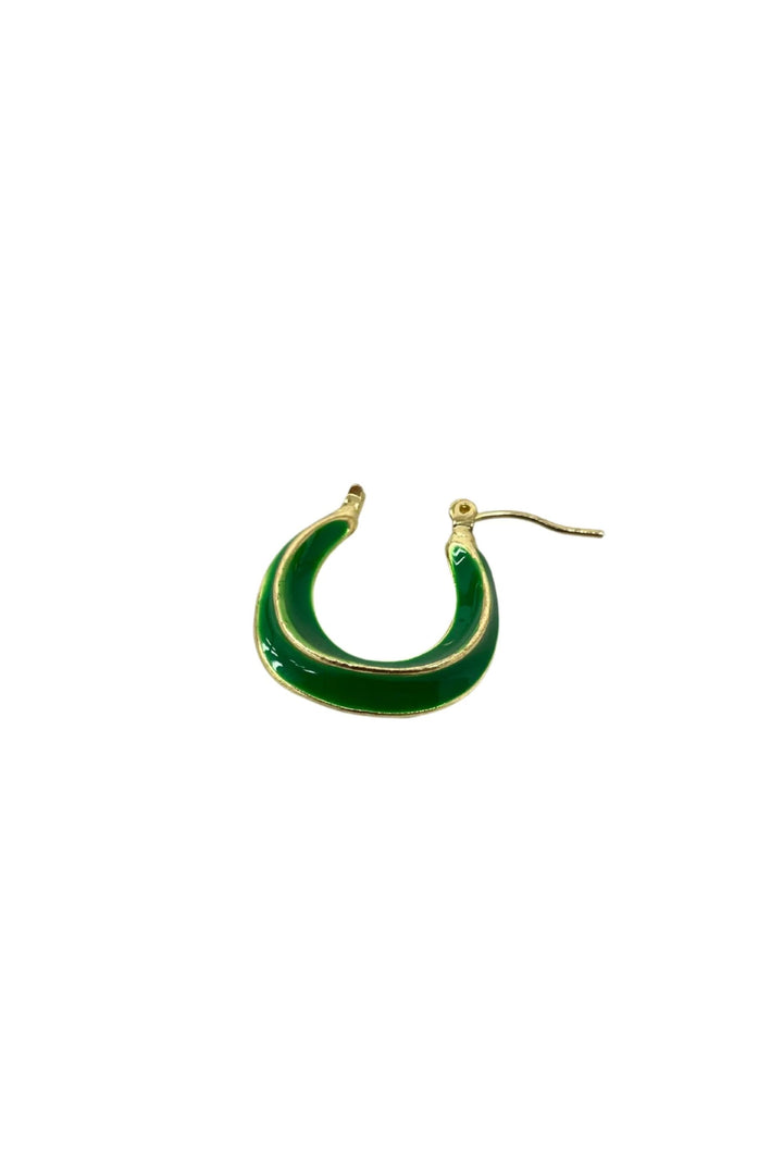 Evergreen Elegance Hoop Earrings
