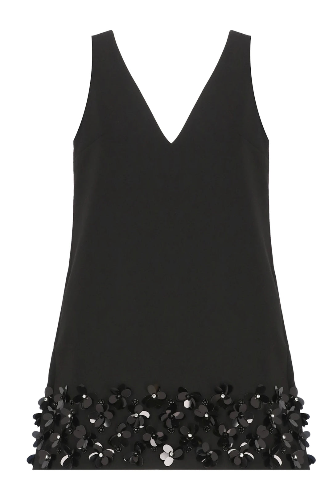 Crystal Petals Black Dress
