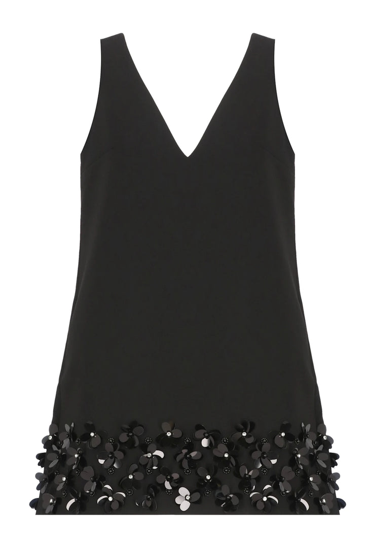 Crystal Petals Black Dress