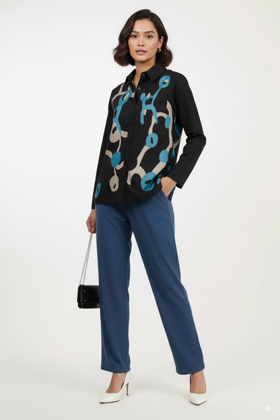 Bonded Blues Shirt Co-Ord