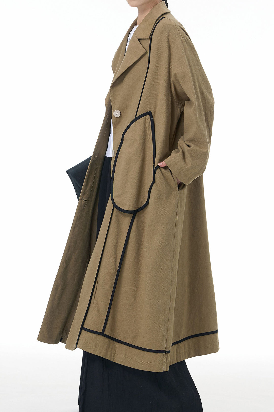 Flap And Flow Beige Trench Coat