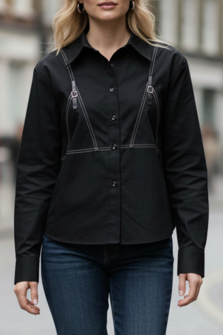 Bralette Pattern Black Shirt