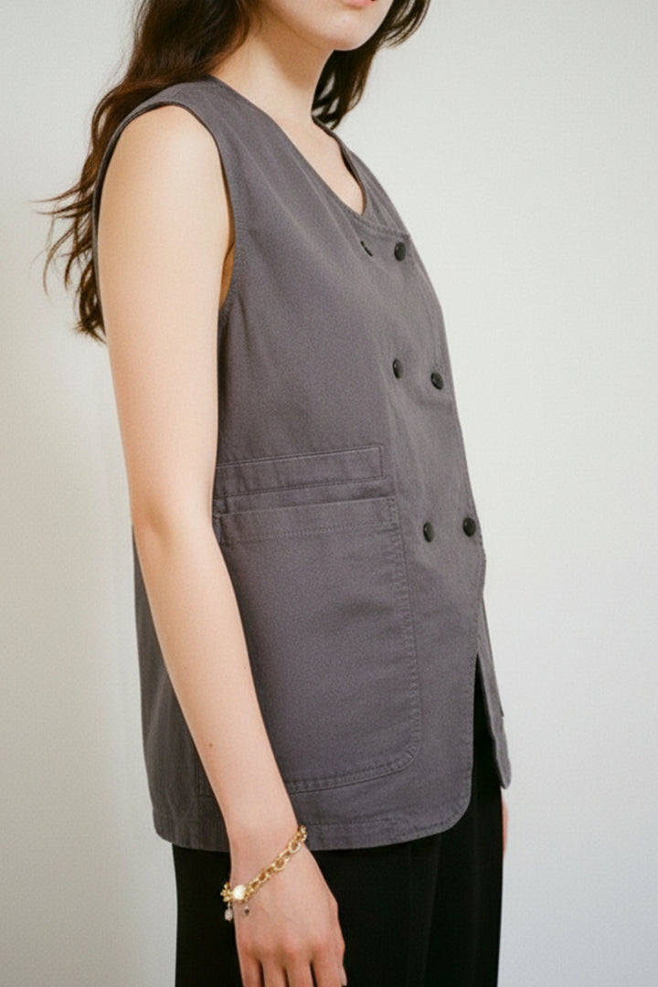 Military Double-Breasted Vest