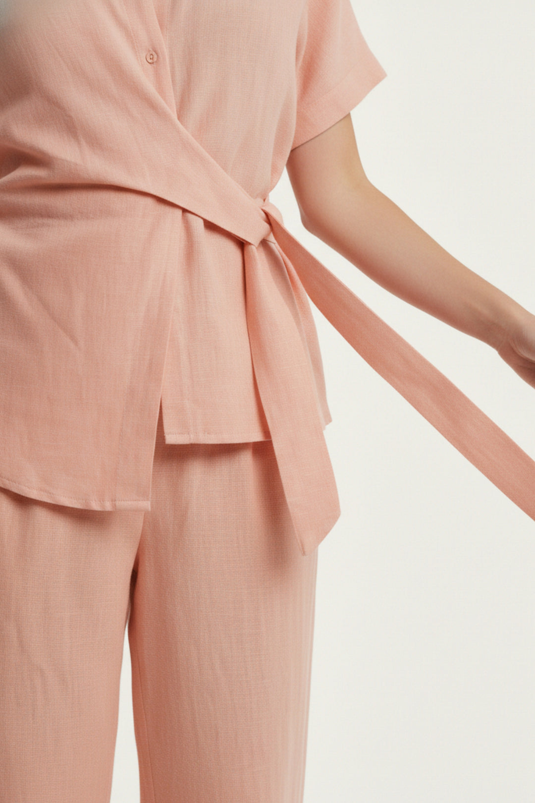 Soft Peach Knot Co-ord Set