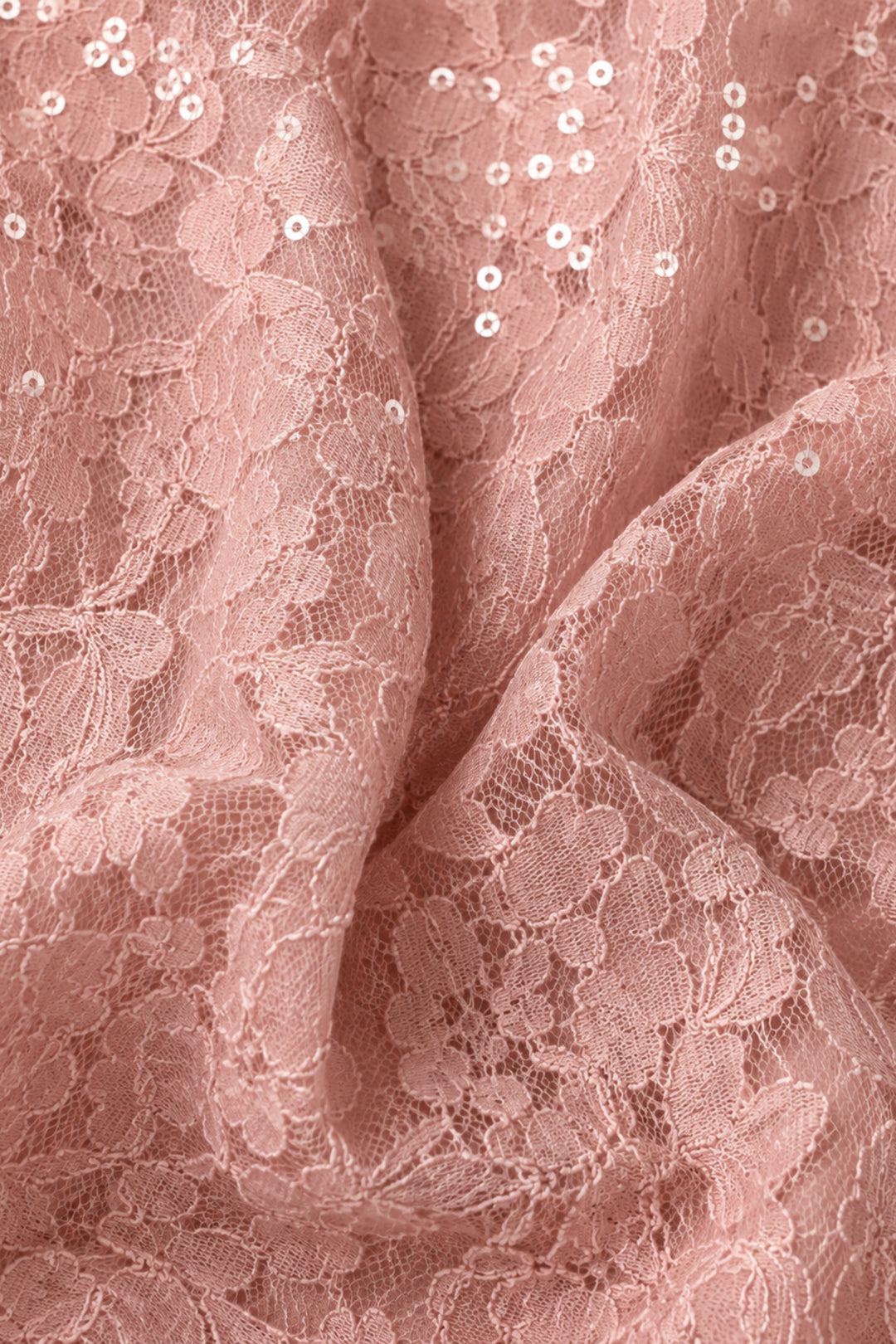 Blush Sequin Lace Skirt