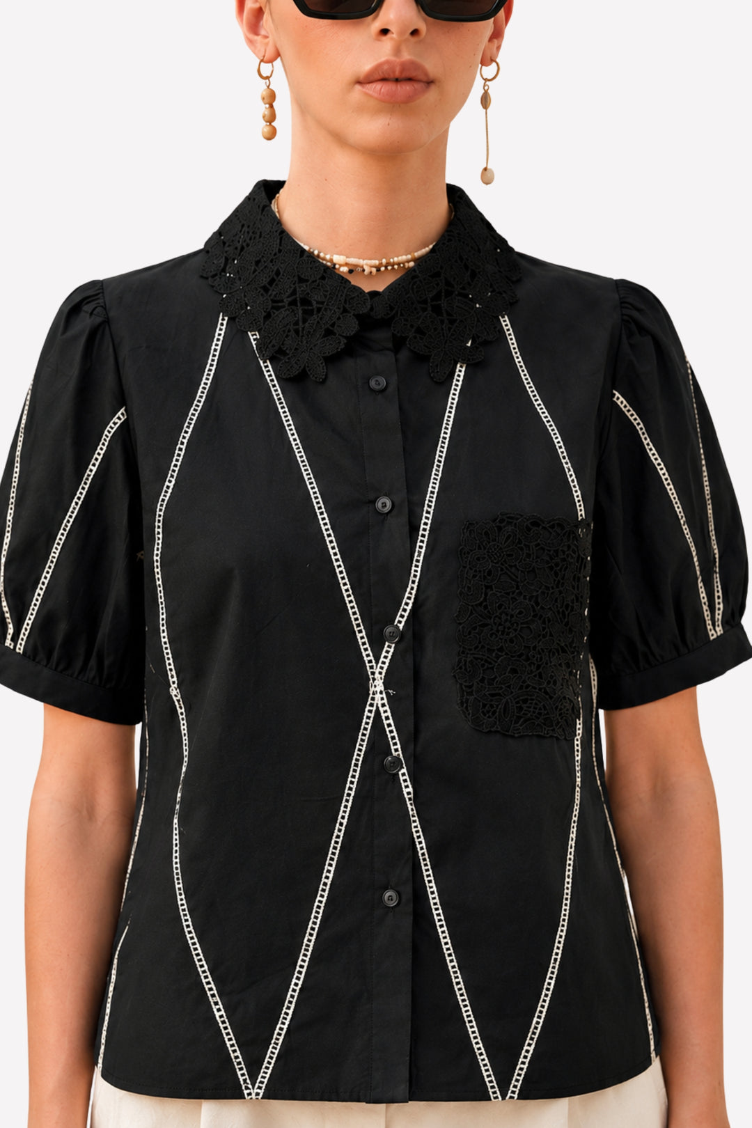 Black Swan Crochet Shirt