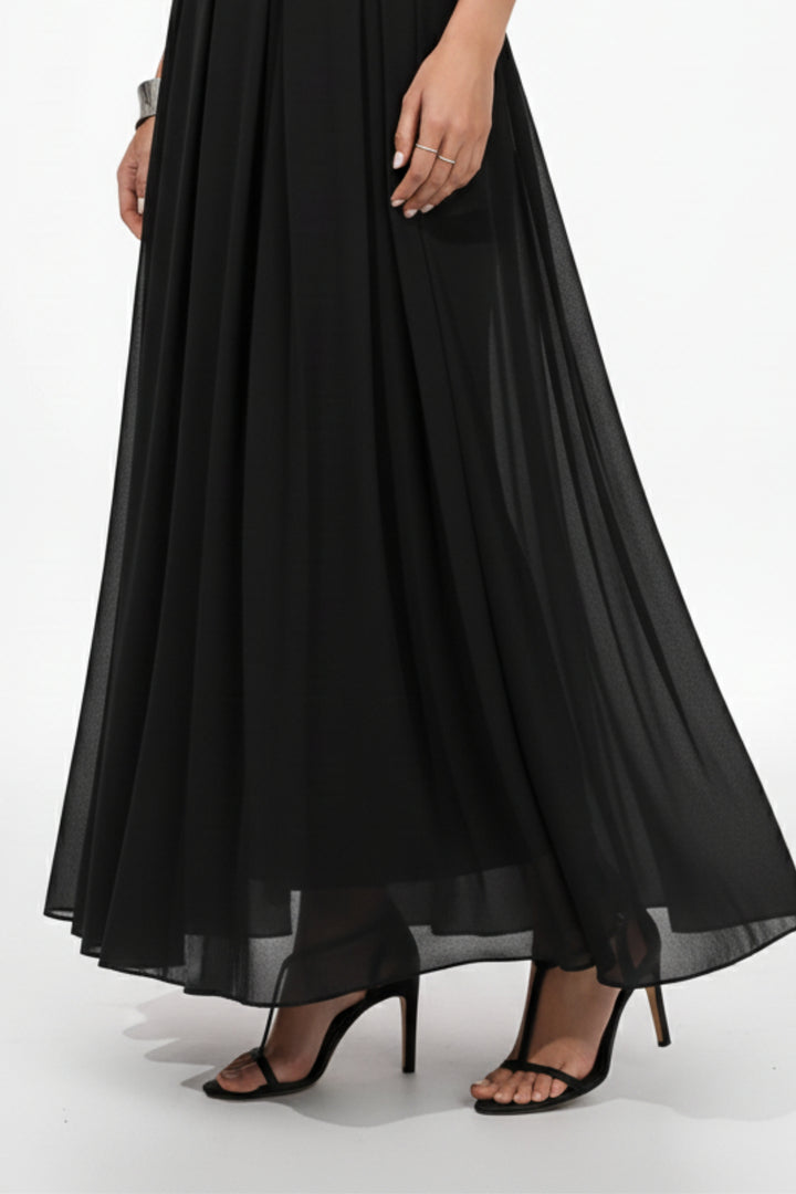 Giza Black Pleated Skirt