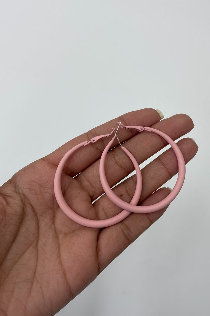 Sweet Pink Hues Hoop Earrings