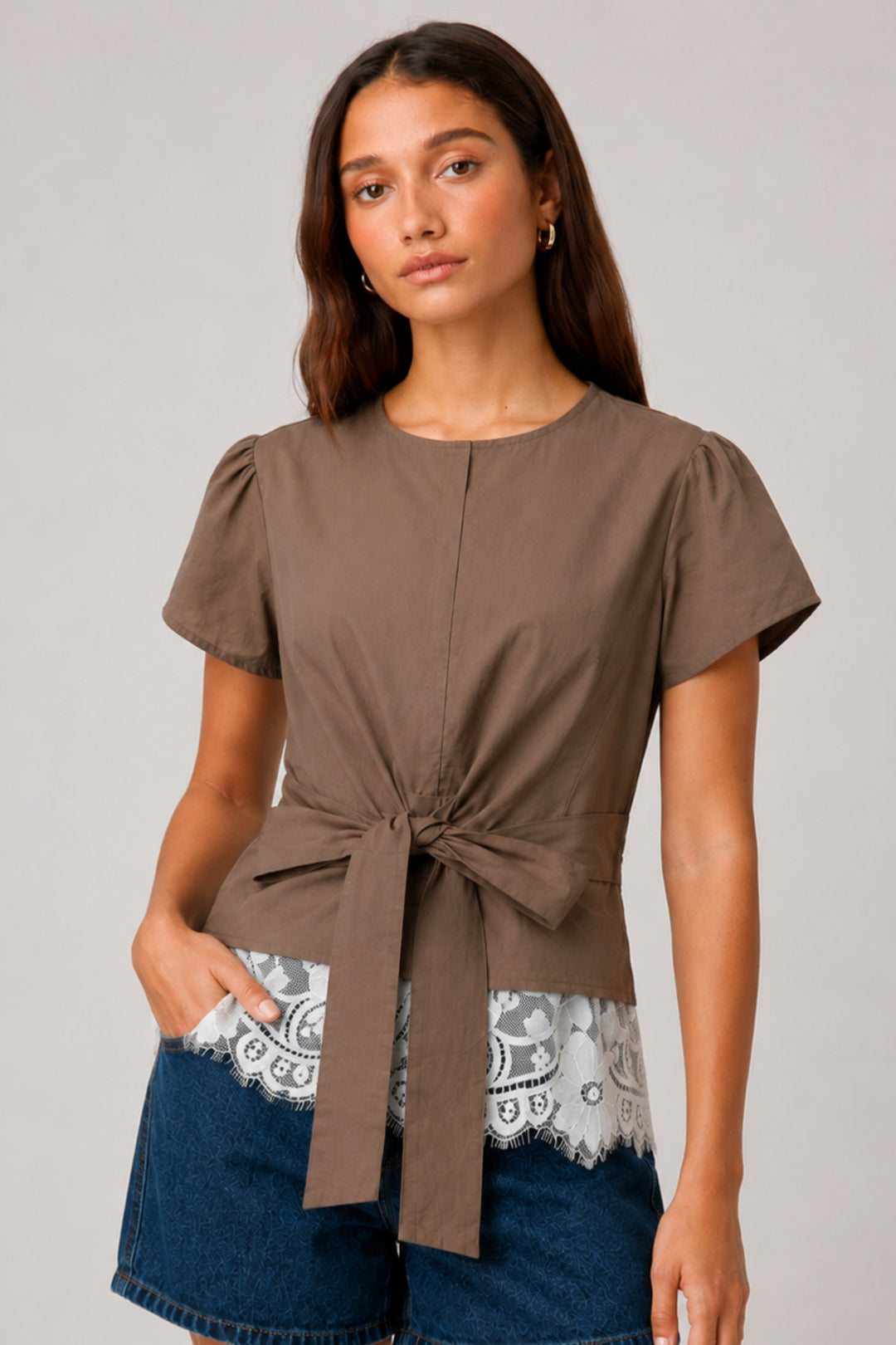 Truffle Twist Lace Top