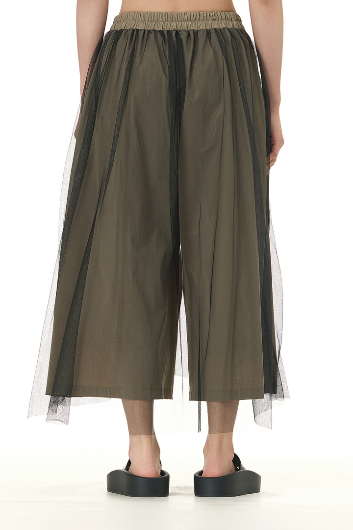 Women's collared shirt and culottes set