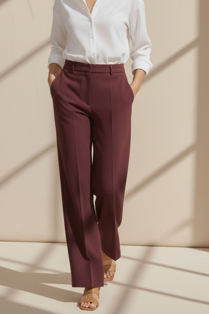 Berry Straight-Fit Trouser