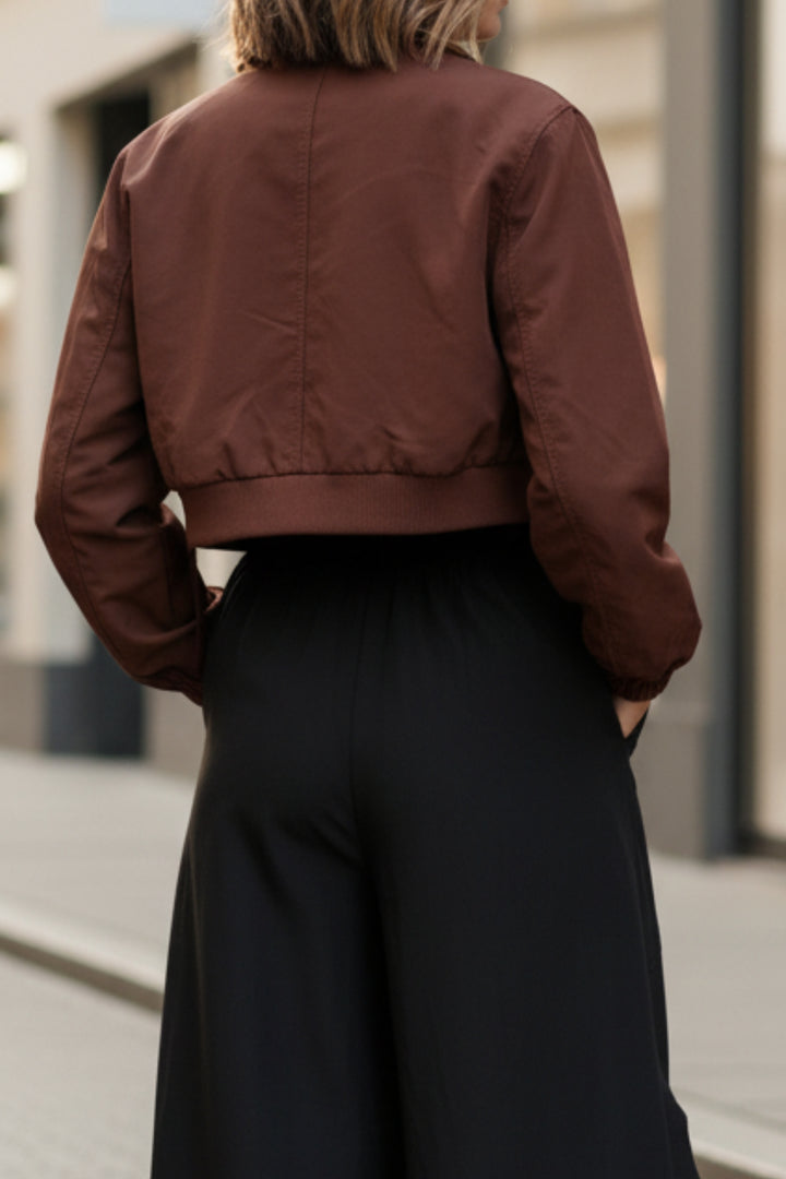 Rustique Cropped Bomber Jacket