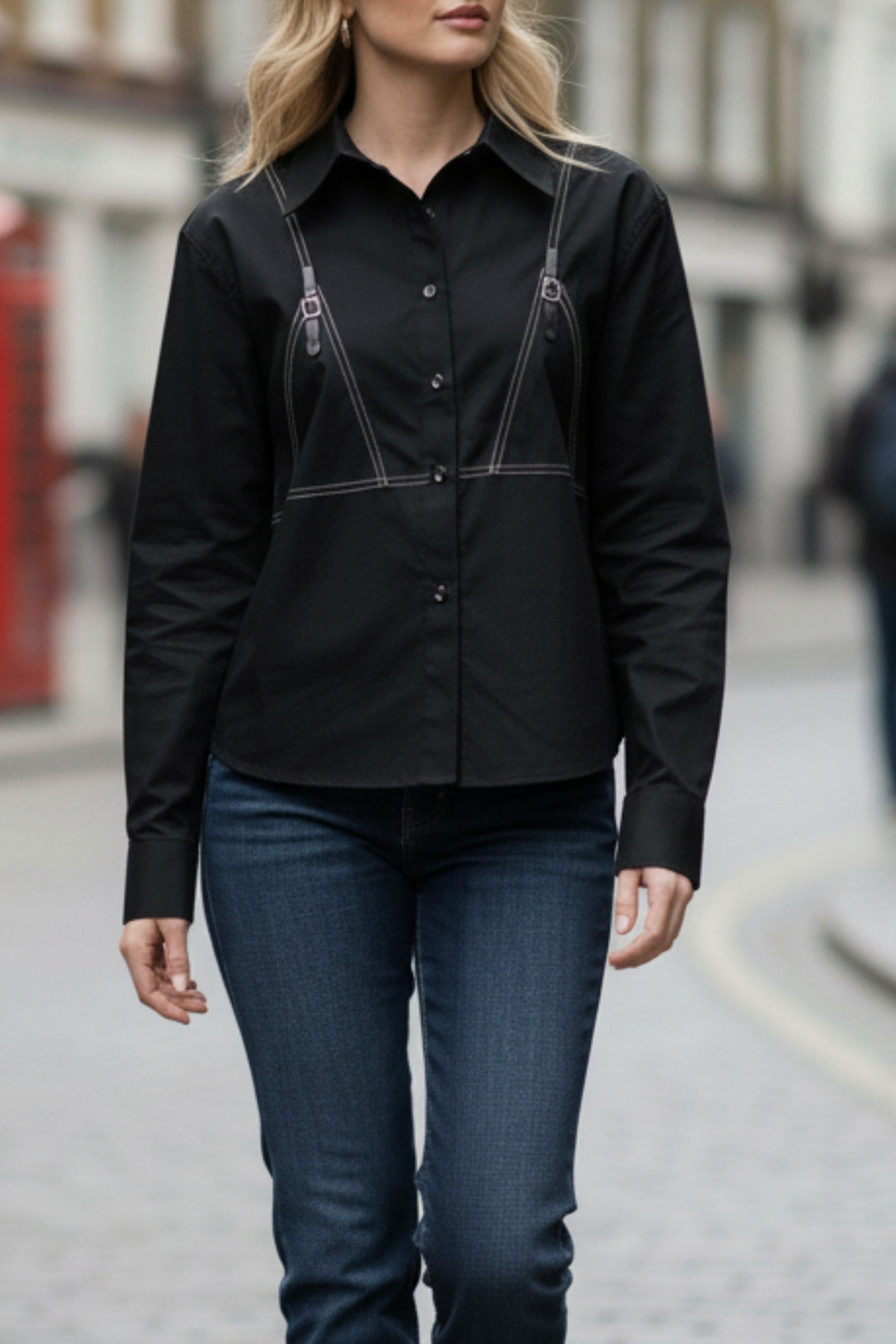 Bralette Pattern Black Shirt