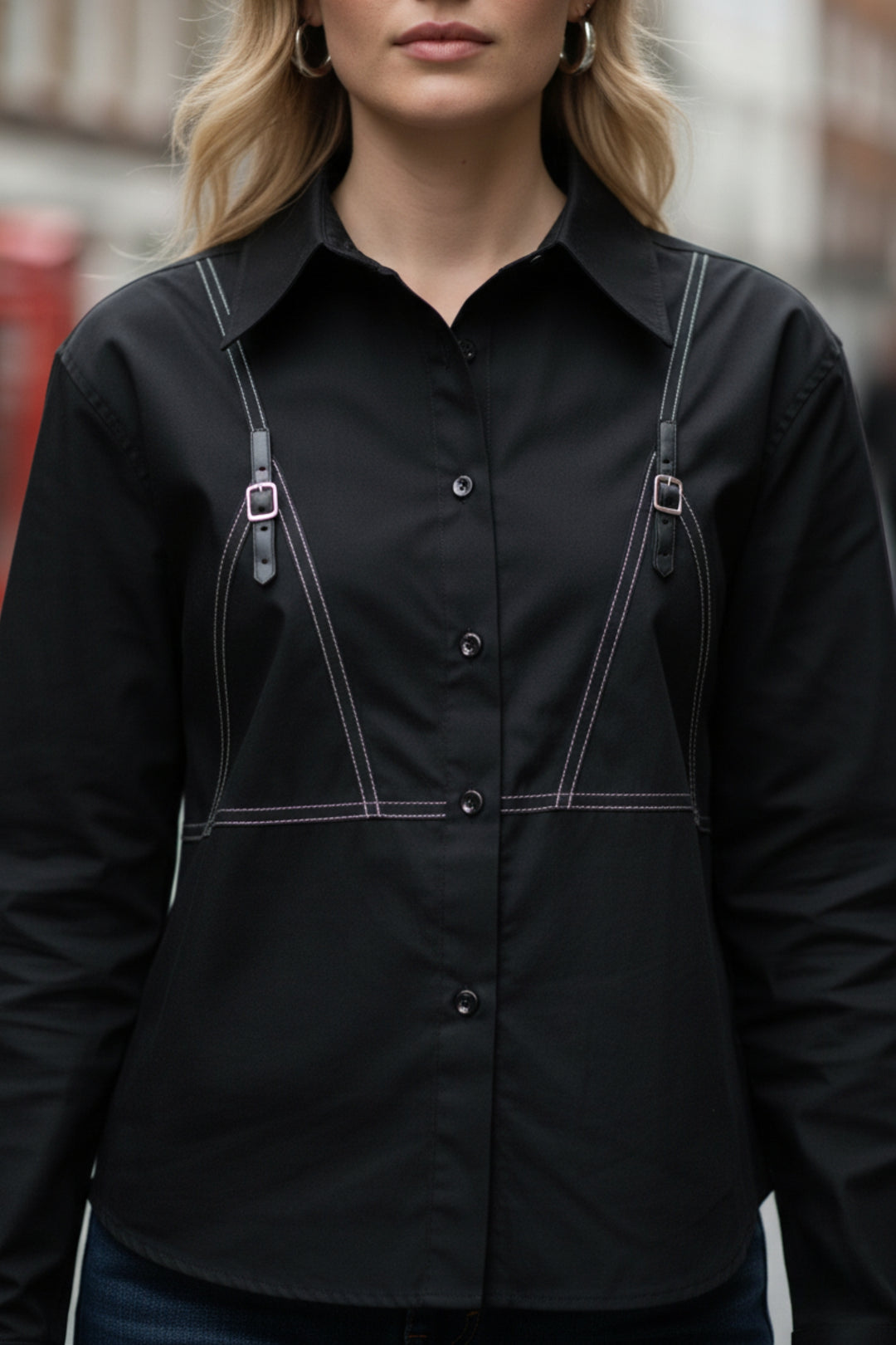 Bralette Pattern Black Shirt