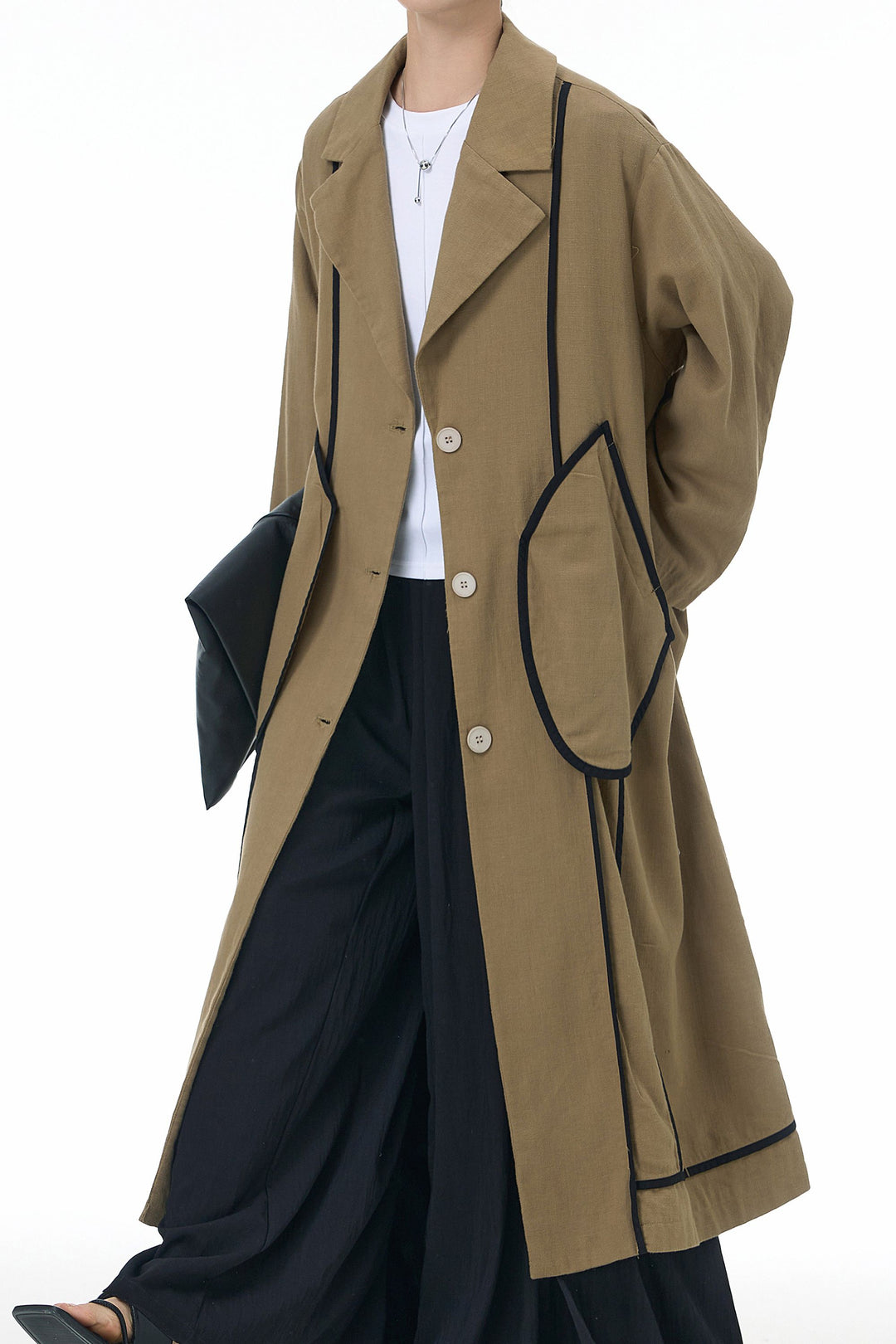 Flap And Flow Beige Trench Coat