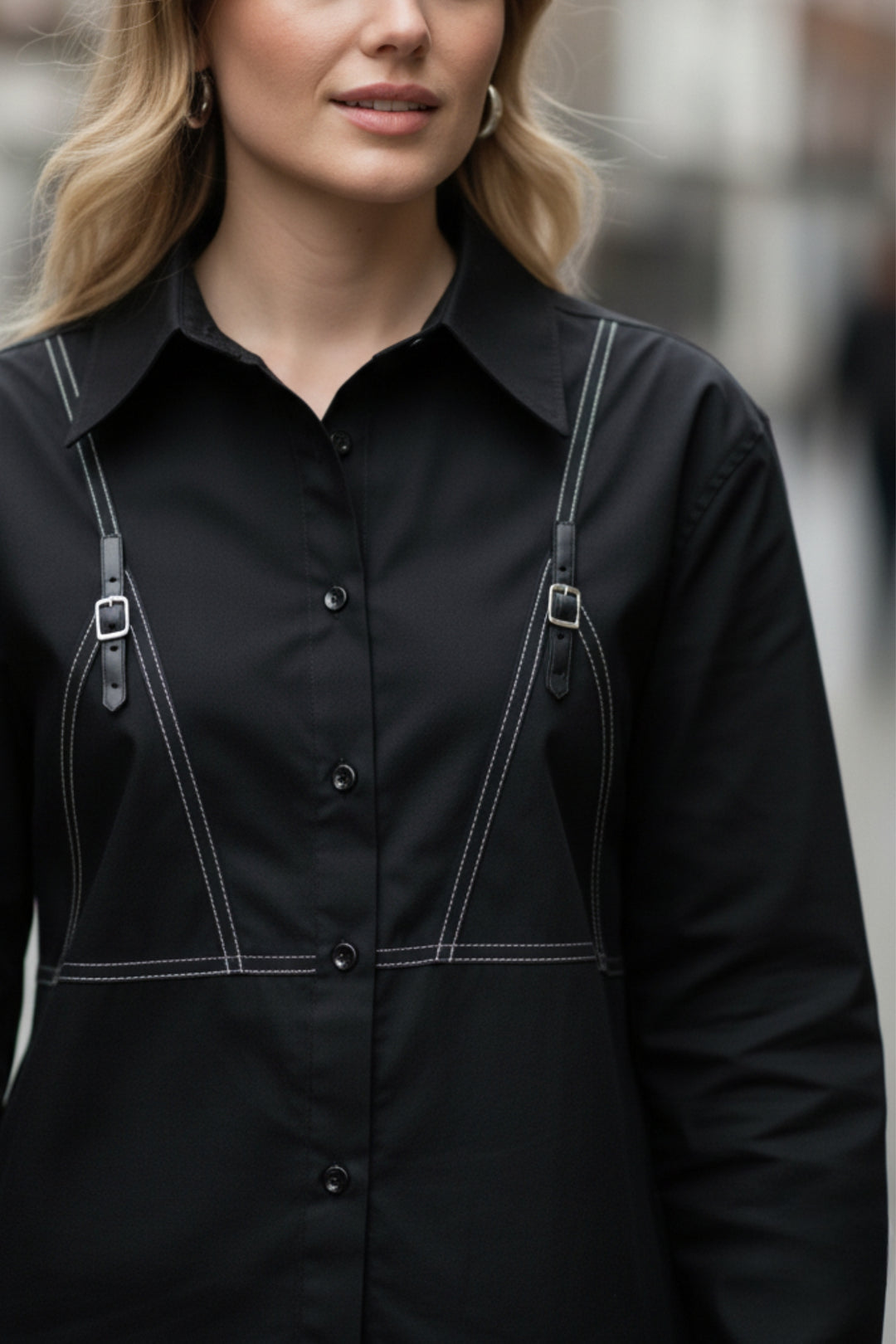 Bralette Pattern Black Shirt