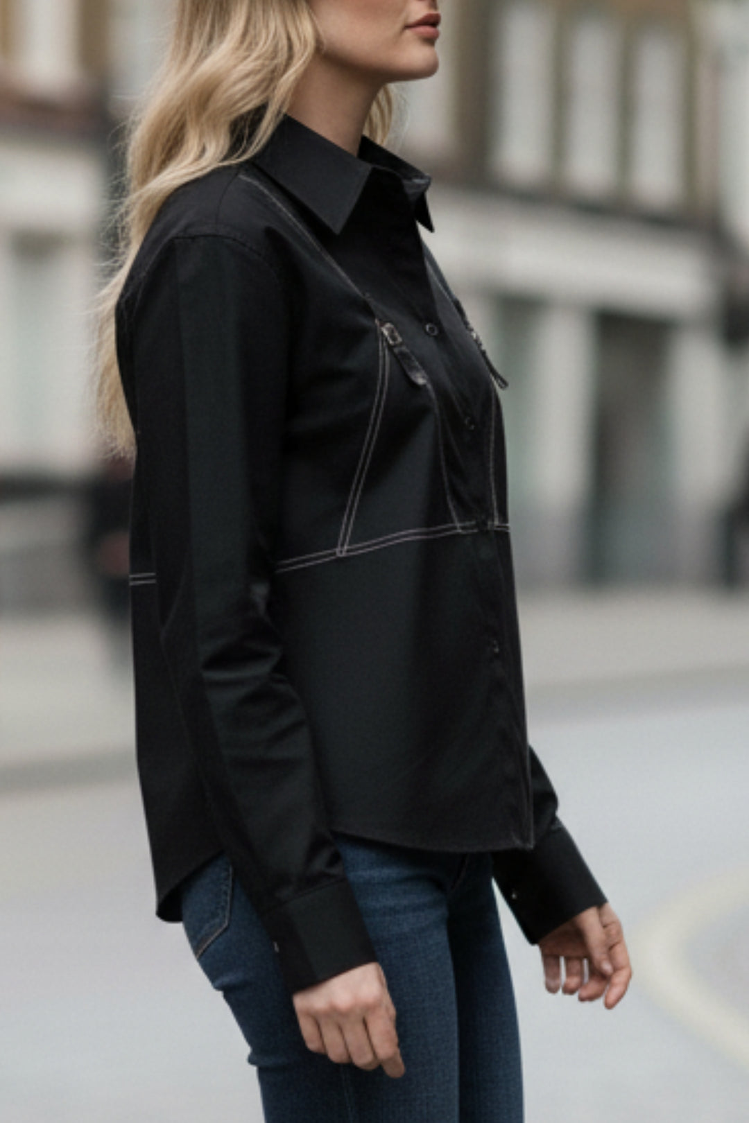 Bralette Pattern Black Shirt